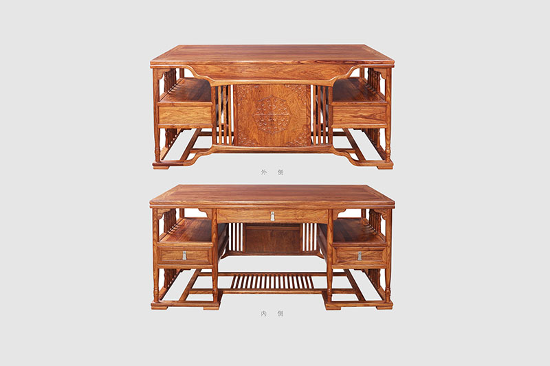 福州中式家居装饰书房桌椅组合家具效果图